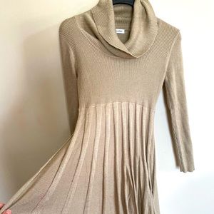 Gold Calvin Klein Sweater Dress